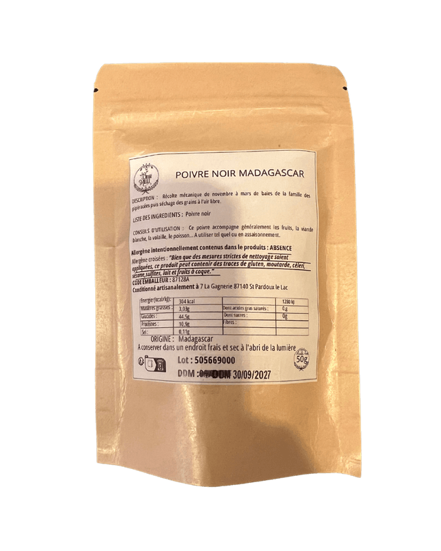 Poivre Noir de Madagascar Grains