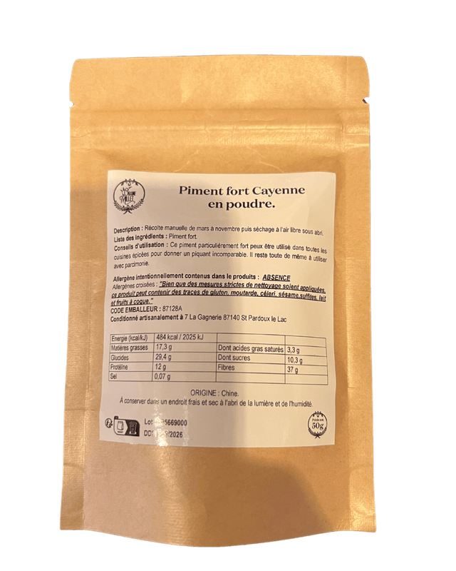 Piment Fort de Cayenne en poudre