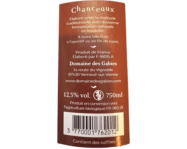 Chanceaux pétillant