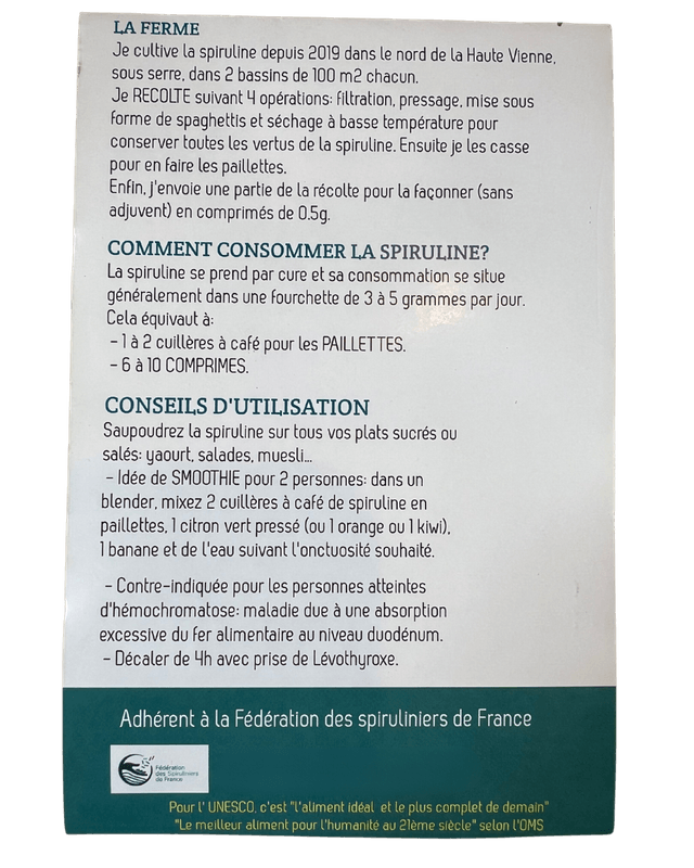 Spiruline en comprimés