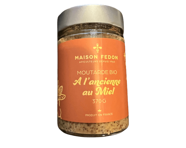 Moutarde bio à l'ancienne au miel