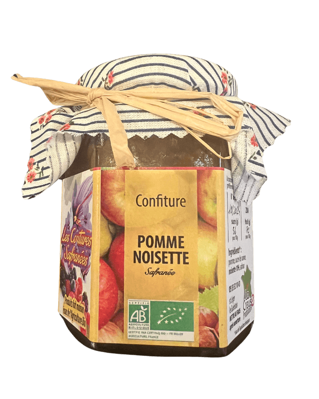 Confiture de pomme noisette safranée 200g
